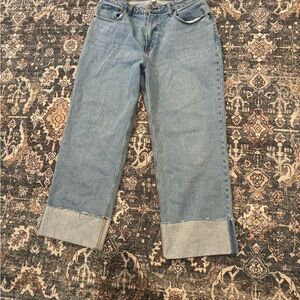 Abercrombie & Fitch Light Blue Cropped Jeans